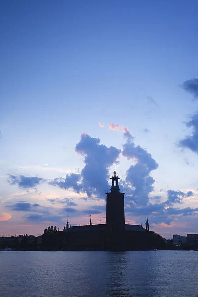 Silhouette of City Hall, Stockholm, Sweden
