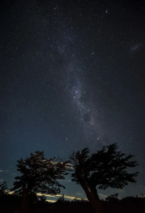 Framed Print : Silhouette trees at campsite against Milky way, Poincenot Campground, UNESCO, Los Framed Print : Silhouette trees at campsite against Milky way, Poincenot Campground, UNESCO, Los
