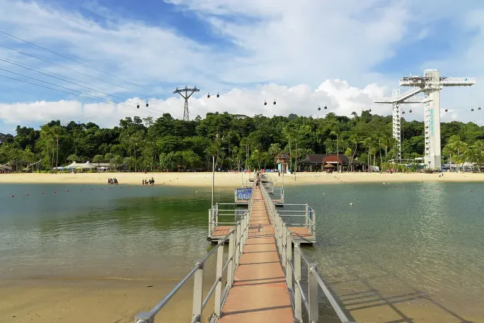 Framed Print : Siloso beach, Sentosa Island, Singapore Framed Print : Siloso beach, Sentosa Island, Singapore