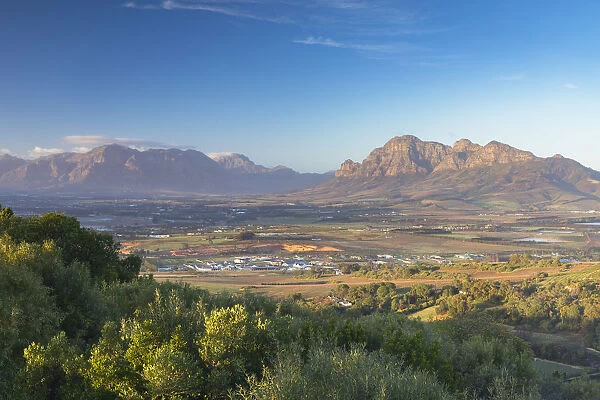 Simonsberg Mountain and Paarl Valley, Paarl, Western Cape, South Africa