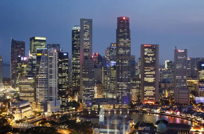 Framed Print : Singapore, City Skyline Framed Print : Singapore, City Skyline