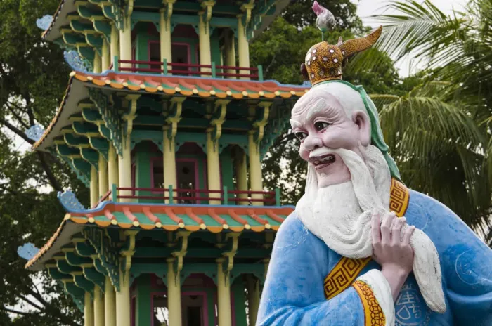 Framed Print : Singapore, Haw Par Villa, formerly known as Tiger Balm Gardens, Chinese-themed statue Framed Print : Singapore, Haw Par Villa, formerly known as Tiger Balm Gardens, Chinese-themed statue