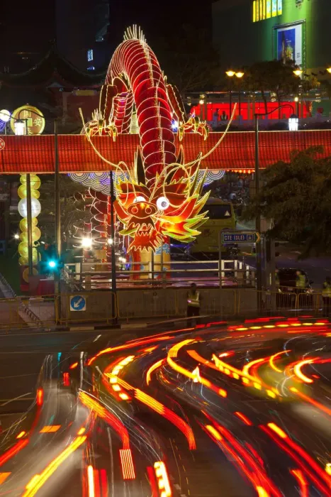Framed Print : Singapore, New Bridge Road, Chinatown, Chinese New Year Celebrations Framed Print : Singapore, New Bridge Road, Chinatown, Chinese New Year Celebrations