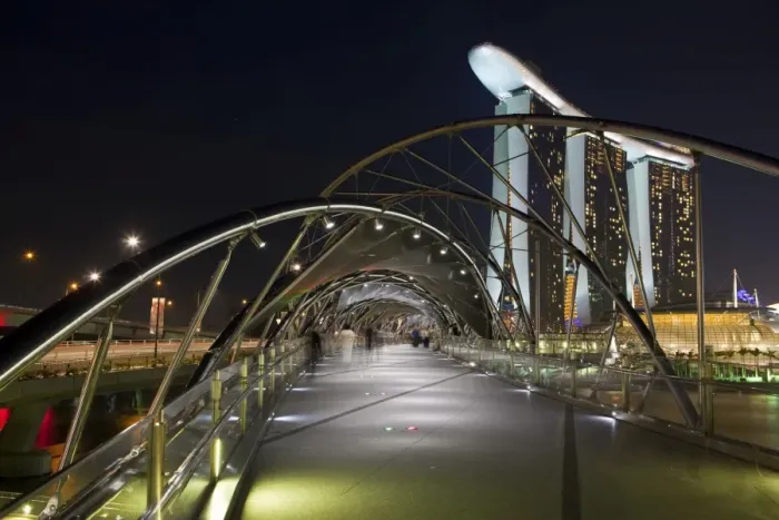 Framed Print : Singapore, Singapore, Marina Bay. The Helix Bridge and Marina Bay Sands Singapore Framed Print : Singapore, Singapore, Marina Bay. The Helix Bridge and Marina Bay Sands Singapore