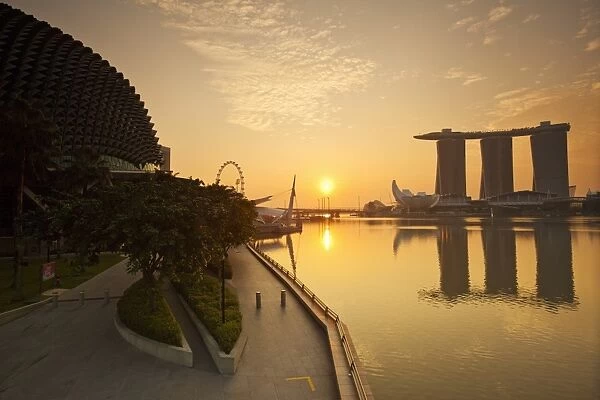 Singapore, Singapore, Marina Bay. The Esplanade - Theatres on the Bay building