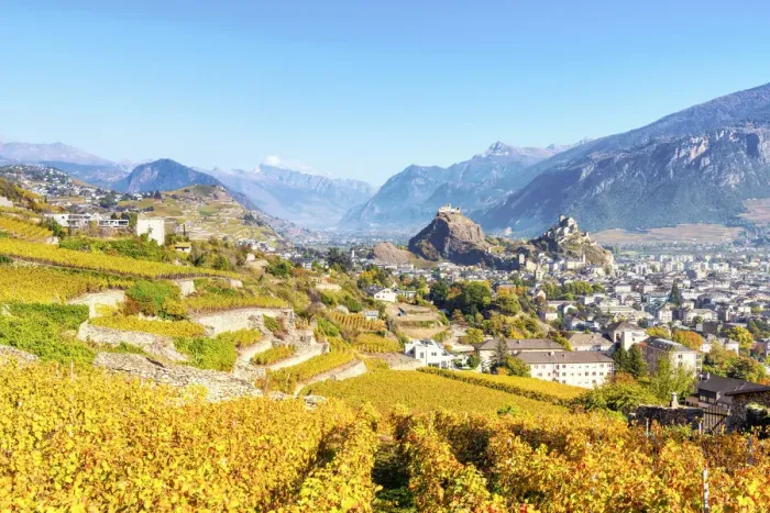 Framed Print : Sion, Canton of Valais, Switzerland, Europe Framed Print : Sion, Canton of Valais, Switzerland, Europe
