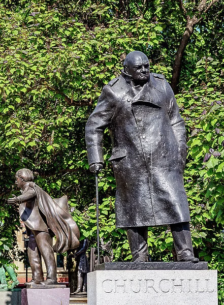 Sir Winston Churchill Statue, London, England, United Kingdom