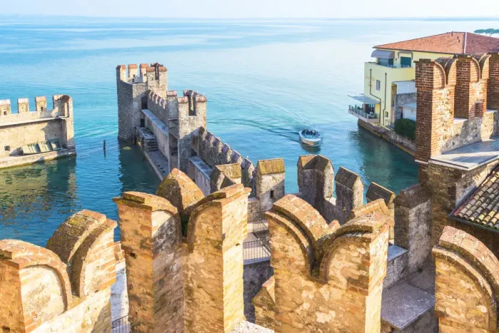 Framed Print : Sirmione, Brescia province, Lombardy, Italy Framed Print : Sirmione, Brescia province, Lombardy, Italy