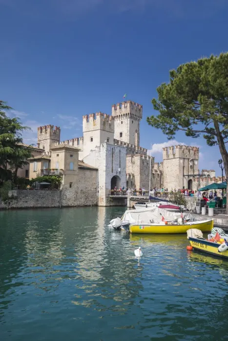 Framed Print : Sirmione Castle. Sirmione, Verona District, Veneto, Italy