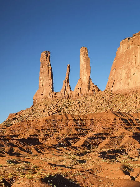 Three Sisters Butte, Monument Valley Tribal Park, Arizona, USA