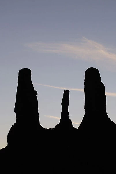 Three Sisters, Monument Valley, Navajo Tribal Lands, Utah, USA