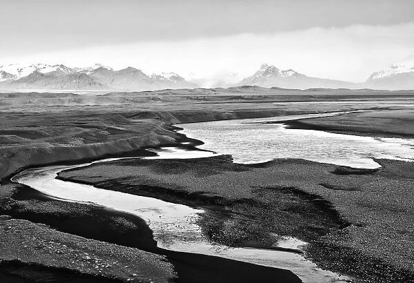 Skeidararsandur, an almost desert plain that is mainly made of volcanic sands, Iceland