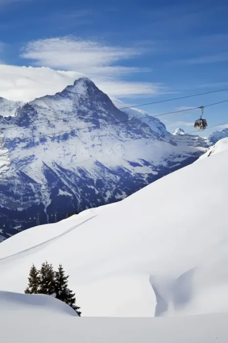 Framed Print : Ski Gondola lift & North face of the Eiger, Grindelwald, Jungfrau region Framed Print : Ski Gondola lift & North face of the Eiger, Grindelwald, Jungfrau region