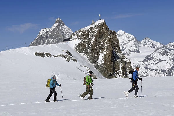 Ski tour to the Breithorn, Schwarztor, Zermatt, Valais, Switzerland
