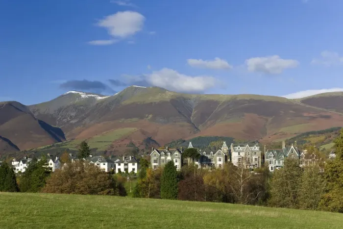 Framed Print : Skiddaw mountain & Victorian hotels, Keswick, Lake District, Cumbria, England Framed Print : Skiddaw mountain & Victorian hotels, Keswick, Lake District, Cumbria, England