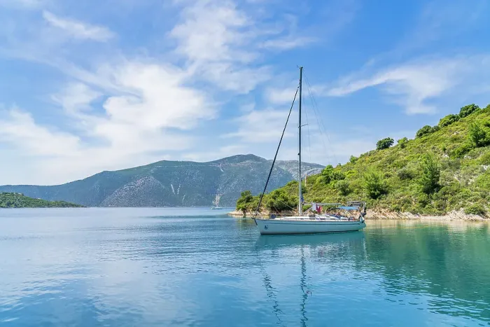 Framed Print : Skinos bay, Ithaca Island, Ionian Islands, Greek Islands, Greece Framed Print : Skinos bay, Ithaca Island, Ionian Islands, Greek Islands, Greece