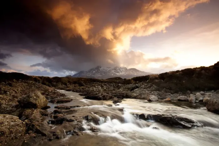 Framed Print : Sky at Sunset over the Cuillin Mountains, Sligachan, Isle of Skye, Highland Region Framed Print : Sky at Sunset over the Cuillin Mountains, Sligachan, Isle of Skye, Highland Region