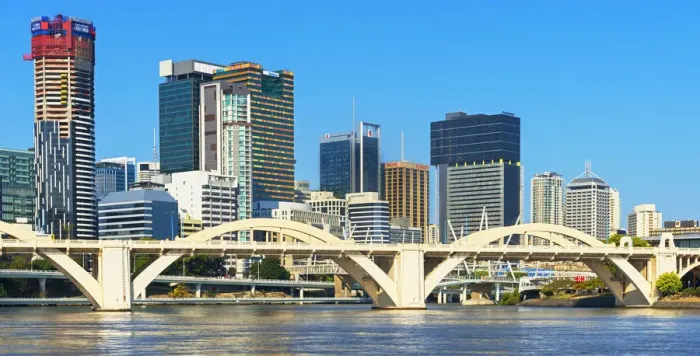 Framed Print : Skyline of Business District and Brisbane River, Brisbane, Queensland, Australia Framed Print : Skyline of Business District and Brisbane River, Brisbane, Queensland, Australia