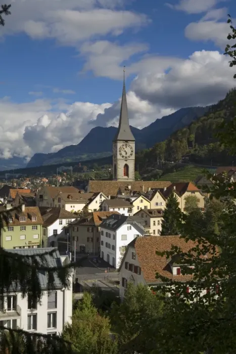 Framed Print : Skyline, Chur