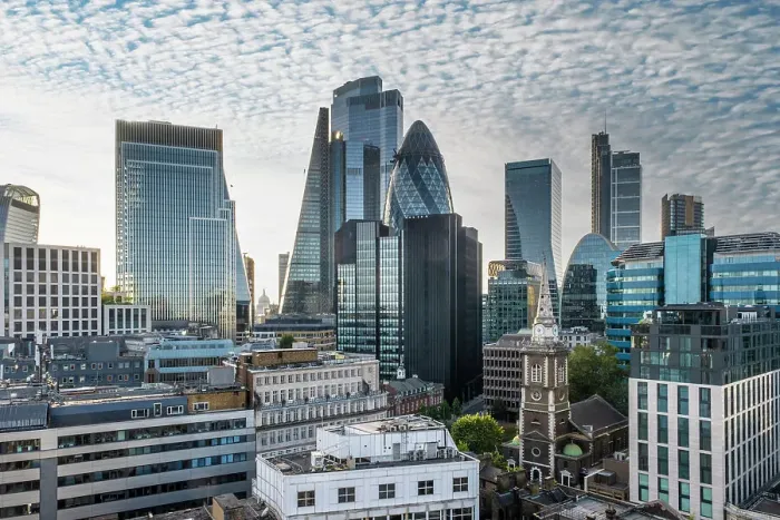 Framed Print : Skyline of City of London, London, England, UK