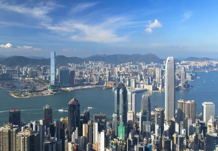 Framed Print : Skyline of Hong Kong Island and Kowloon from Victoria Peak, Hong Kong Island, Hong Kong Framed Print : Skyline of Hong Kong Island and Kowloon from Victoria Peak, Hong Kong Island, Hong Kong