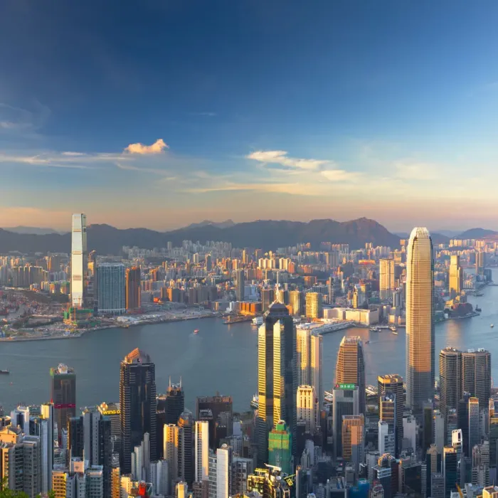 Framed Print : Skyline of Hong Kong Island and Kowloon from Victoria Peak, Hong Kong Island, Hong Kong Framed Print : Skyline of Hong Kong Island and Kowloon from Victoria Peak, Hong Kong Island, Hong Kong