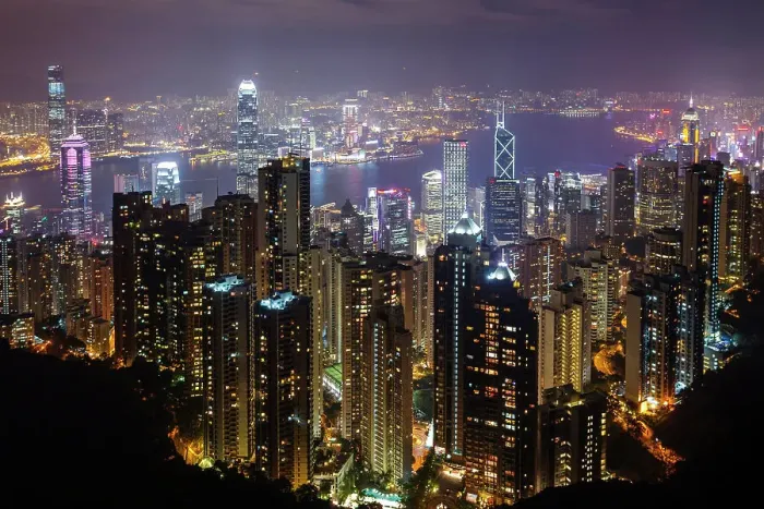 Framed Print : Skyline of Hong Kong Island and Kowloon from Victoria Peak, Hong Kong Island, Hong Kong Framed Print : Skyline of Hong Kong Island and Kowloon from Victoria Peak, Hong Kong Island, Hong Kong