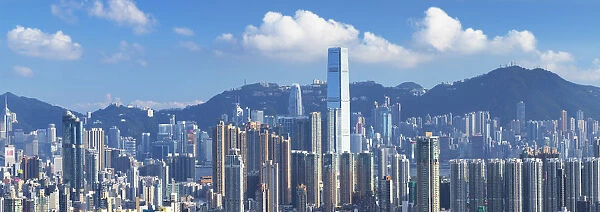 Skyline of Kowloon and Hong Kong Island, Hong Kong, China