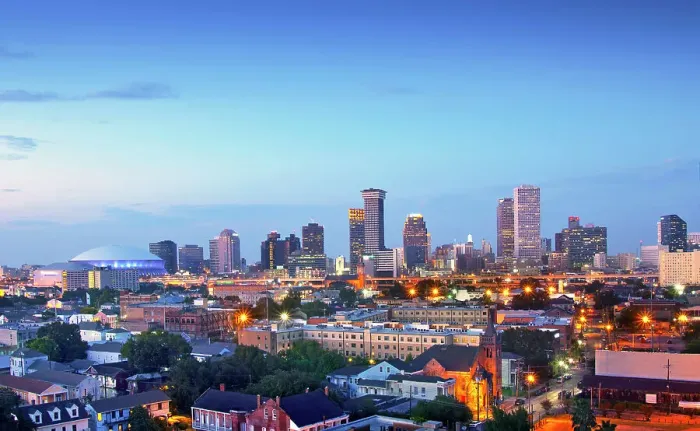 Framed Print : The skyline and the Lower Garden District of New Orleans, Louisiana, USA Framed Print : The skyline and the Lower Garden District of New Orleans, Louisiana, USA