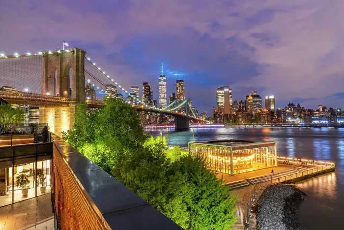 Framed Print : Skyline of Manhattan as seen from Brooklyn Brooklyn, New York City, USA Framed Print : Skyline of Manhattan as seen from Brooklyn Brooklyn, New York City, USA