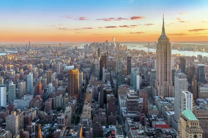 Framed Print : Skyline of Manhattan at Sunset Midtown, Manhattan, New York City, USA Framed Print : Skyline of Manhattan at Sunset Midtown, Manhattan, New York City, USA