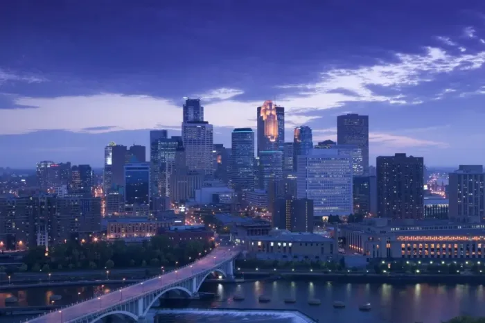 Framed Print : Skyline of Minneapolis, Minnesota, USA
