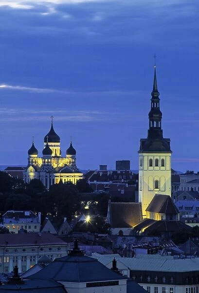 Skyline of Old Town, Tallinn, Estonia