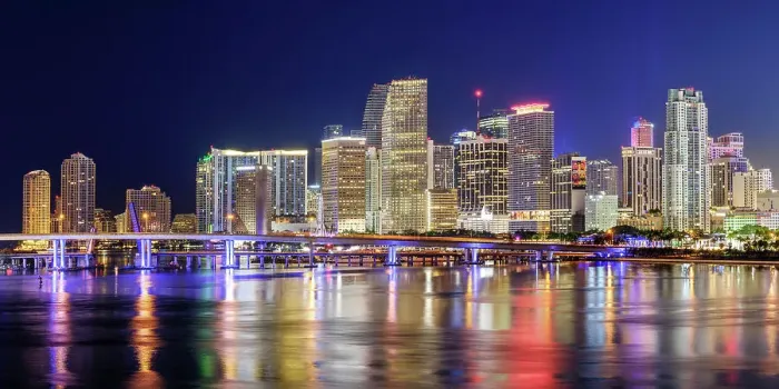 Framed Print : Skyline Panoramic of Miami Downtown, Miami, Florida, USA Framed Print : Skyline Panoramic of Miami Downtown, Miami, Florida, USA