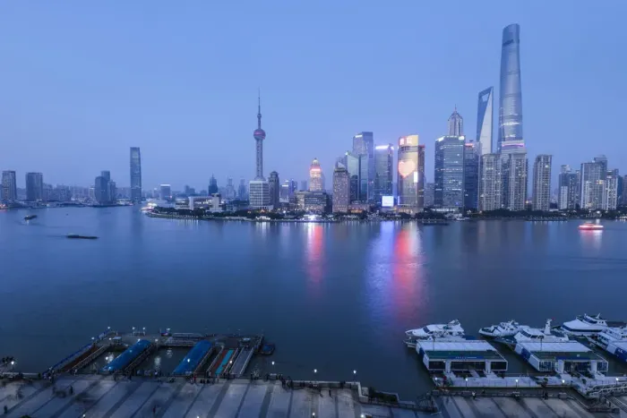 Framed Print : Skyline of Pudong from The Bund, Shanghai, China