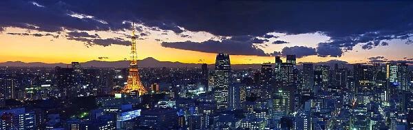 Skyline from Shiodome, Tokyo, Japan