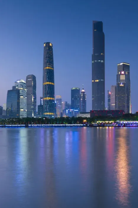 Framed Print : Skyline of Tianhe at dusk, Guangzhou, Guangdong, China Framed Print : Skyline of Tianhe at dusk, Guangzhou, Guangdong, China