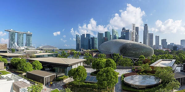 Skyscrapers of Central Business District, Marina Bay Sands Hotel and Theatres on the Bay, Singapore