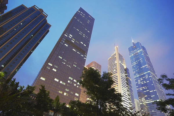 Skyscrapers around CITIC Plaza, Tianhe, Guangzhou, Guangdong Province, China