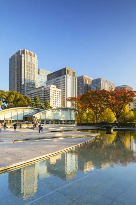 Framed Print : Skyscrapers of Marunouchi and Wadakura Fountain Park in the grounds of Imperial Palace Framed Print : Skyscrapers of Marunouchi and Wadakura Fountain Park in the grounds of Imperial Palace