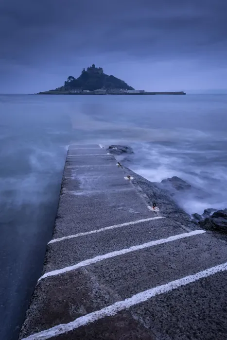 Framed Print : Slipway leading to St Michaels Mount, Marazion, Cornwall, England Framed Print : Slipway leading to St Michaels Mount, Marazion, Cornwall, England