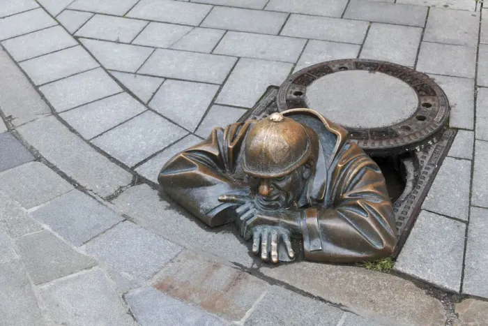 Framed Print : Slovakia, Bratislava, Old Town, Viktor Hulik Bronze Statue on Panska Street Framed Print : Slovakia, Bratislava, Old Town, Viktor Hulik Bronze Statue on Panska Street
