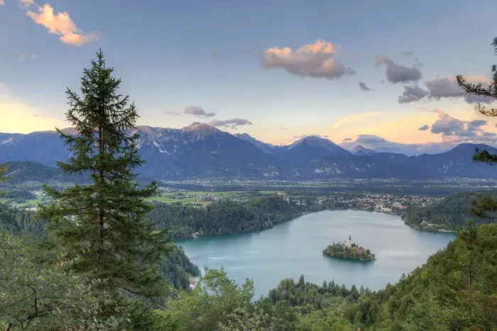 Framed Print : Slovenia, Bled, Lake Bled and Julian Alps Framed Print : Slovenia, Bled, Lake Bled and Julian Alps