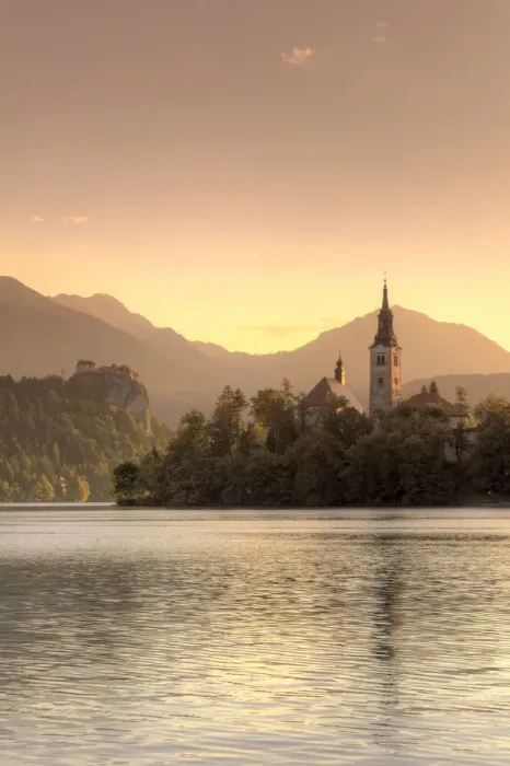 Framed Print : Slovenia, Bled, Lake Bled and Julian Alps Framed Print : Slovenia, Bled, Lake Bled and Julian Alps