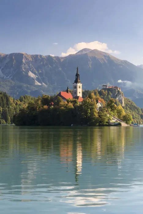 Framed Print : Slovenia, Bled, Lake Bled and Julian Alps Framed Print : Slovenia, Bled, Lake Bled and Julian Alps