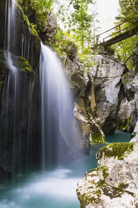 Framed Print : Slovenia, Gorenjska Region, Soca Valley. Velika Korita is a small gorge on the Soca Framed Print : Slovenia, Gorenjska Region, Soca Valley. Velika Korita is a small gorge on the Soca