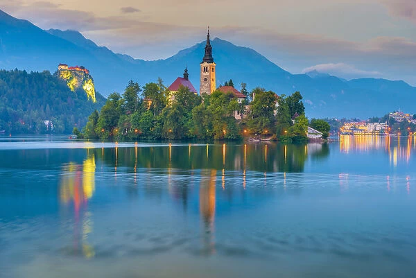 Slovenia, Julian Alps, Upper Carniola, Bled, Lake Bled, Bled Island (Blejski otok)