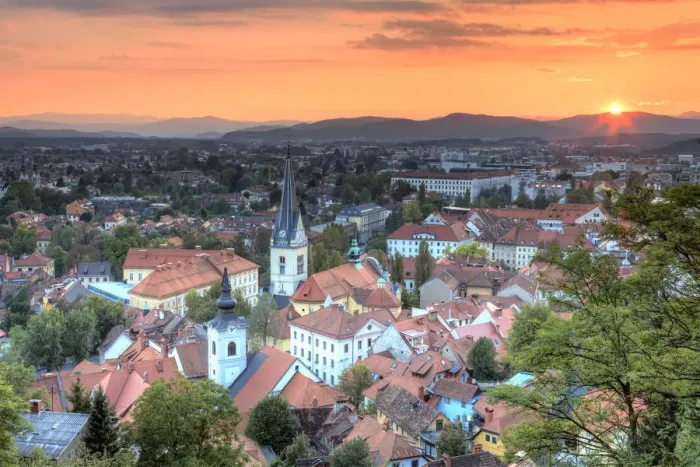 Framed Print : Slovenia, Ljubljiana, Old Town