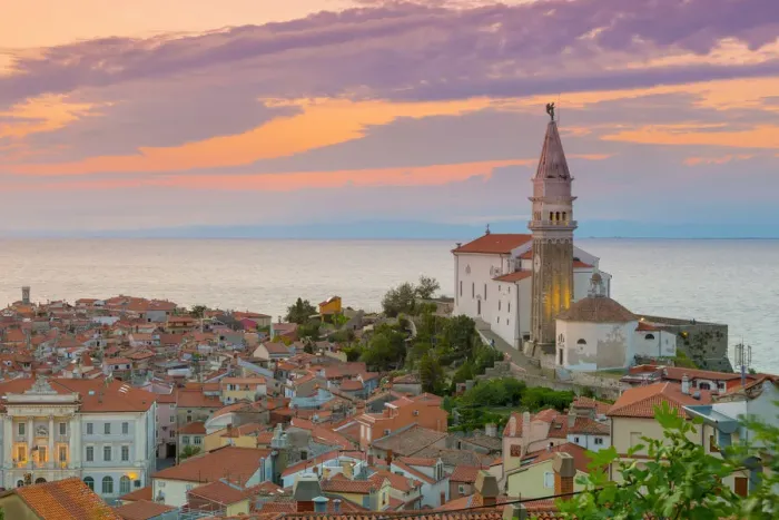 Framed Print : Slovenia, Primorska, Piran, Old Town, Church of St. George (Cerkev sv. Jurija) Framed Print : Slovenia, Primorska, Piran, Old Town, Church of St. George (Cerkev sv. Jurija)