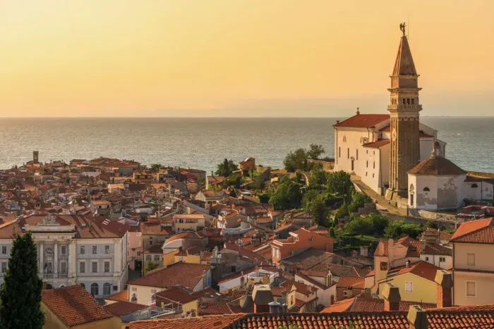 Framed Print : Slovenia, Primorska, Piran, Old Town, Church of St. George (Cerkev sv. Jurija) Framed Print : Slovenia, Primorska, Piran, Old Town, Church of St. George (Cerkev sv. Jurija)